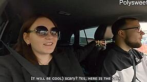 I’m Thrilled by Wife’s Car Blowjob and Public Pegging