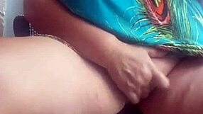 I finger my shaved pussy in public