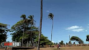 hot pornstar barbie banks gets rough anal fucking outdoors