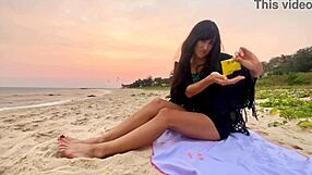 beautiful girl with long hair chasing sunsets on the beach, enjoying pure joy