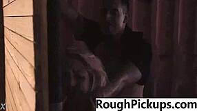 Intense rough sex with a sexy pickup girl.