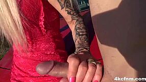 Mugger Messes with Wrong Granny for Outdoor Blowjob and Handjob