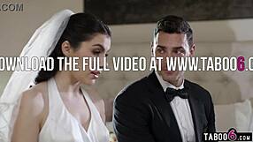 On her wedding day, Italian bride Valentina Nappi gets buttplugged before anal.