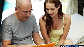 Naughty Teen Chelsea Sun Craves to Lick and Fuck Her Grandpa in Wild Scene.