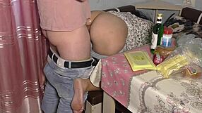 mature stepmom abandons knitting for blowjob and anal with stepson