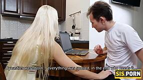 Porn Blonde Sucks Stepbro Then Gets Drilled Bent Over