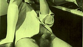 Vintage Threesome Action in Dark London Swinging Sixties