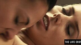 two skinny lesbians masturbate to huge orgasms together