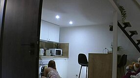 Petite Latina Wife Shows Pussy Ass in Kitchen Dress