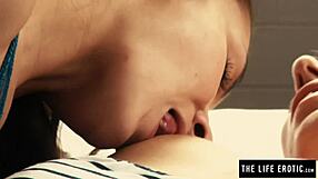 two skinny lesbians masturbate to huge orgasms together