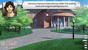 In this anime hentai cartoon, the student flirts with his muscular teacher