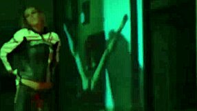 Wow, check this hot babe strip on a public stage! Her flexibility drives the crowd wild!