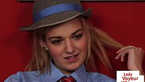 naughty student makes teacher jerk off