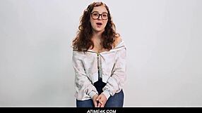 How does Leana Lovings orgasm during this interview?