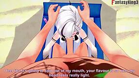 Hey, Wanna See Arlecchino Bang in Bikini on Beach?