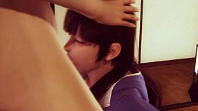 3D animated Japanese Hinata gets wild and naughty