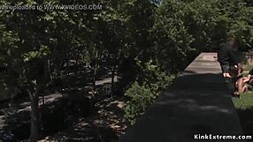 Handcuffed Blonde Sucking Dicks Outdoor