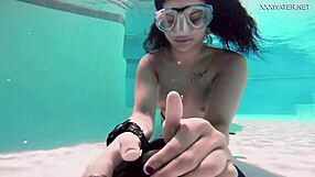 Brita piskova's underwater solo swim in the swimming pool is quite impressive