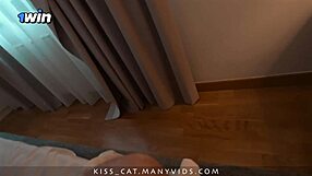 Step Mom Helps Step Son Cum In Shared Bed With Handjob And Tight Pussy!