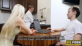 Porn Blonde Sucks Stepbro Then Gets Drilled Bent Over