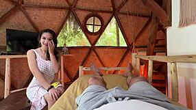 Milf fucks boyfriend hard to hide cheating, swallows cum