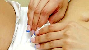 Hot teen masturbates for creampie on sofa