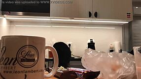 Young Wife Dishes with Voyeur Cam On.