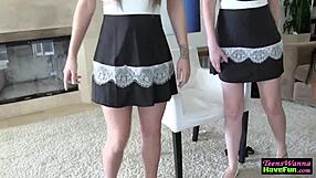 Teen Lesbians Finger Each Other at Wild Reality Party