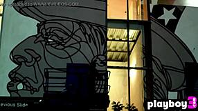 צילמתי בחוץ כברונטית קטנטונת בת 18+ מציגה גזרה