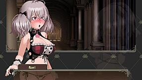 branded azel says, 'i'm a horny adventurer prostituting for big cocks in hentai gameplay'