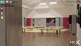 fashion business touching sexy ass in hall