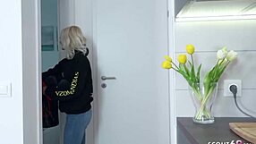 german scout finds young blue-eyed teen marilyn for street casting