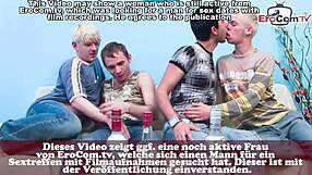 German Amateur Twinks in Anal Group Sex with Big Cocks