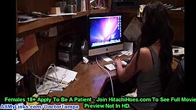 busty latina jasmine mendez masturbates in bed to her own porn with hitachi wand