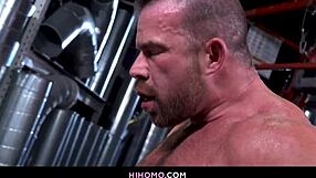 wild gay sex with bodybuilder devin franco and muscular liam knox bareback in warehouse 😈