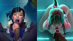 Hentai compilation featuring big asses and blowjobs