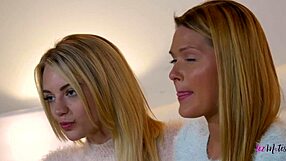 abby cross and blake eden lick each other excitedly