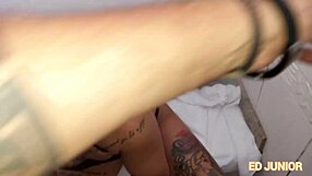 Ed Junior fucks Agatha Reis in sauna with big cock anal