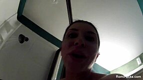 I, Romi Rain, shower and masturbate my big tits and ass, feeling so good, uh, nude