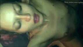 blonde beauty gets cum on face in pov facial hd