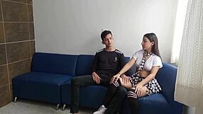 Latina colegiala gets anal help from hermanastro after school in Spanish porno