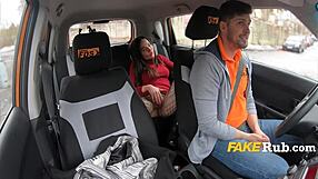 INTENSE SEX in DRIVING SCHOOL without PANTIES, hardcore instruction in CAR