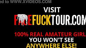 Insanely huge facial blasts petite 18+ slut after rough throat slam!