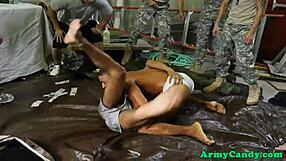 army studs groupfuck after wrestling training
