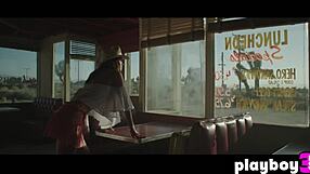 I posed outdoors as a petite brunette, showing off my figure