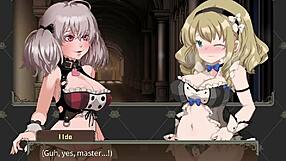 branded azel says, 'i'm a horny adventurer prostituting for big cocks in hentai gameplay'