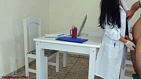 Nurse Jennyfer fixes erection issues during a steamy hospital exam.