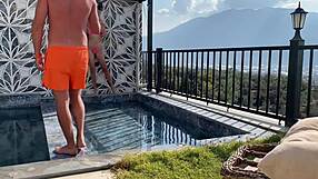 Outdoor hot sex from amateur couple with blowjob and handjob