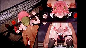 Is Changli in this anime hentai orgy group scene?