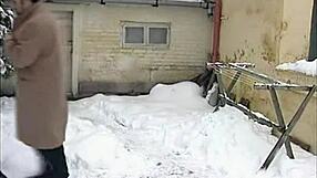 Olga, the hungarian brunette, in a retro mmf threesome anal scene.